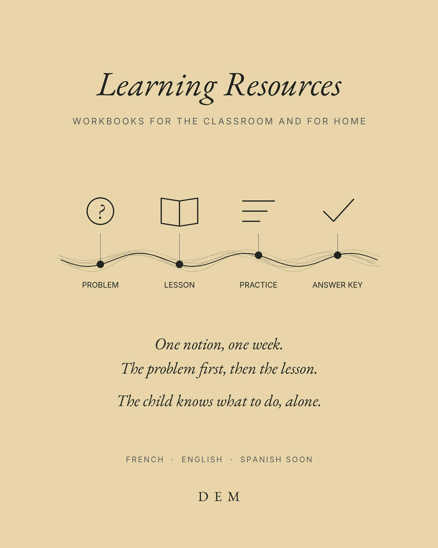 Learning Resources. Workbooks for the classroom and for home. One notion, one week.
